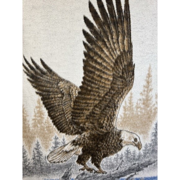 Biederlack Eagle Blanket Throw 50” x 75” Vintage Excellent Condition Made in USA - Picture 1 of 5